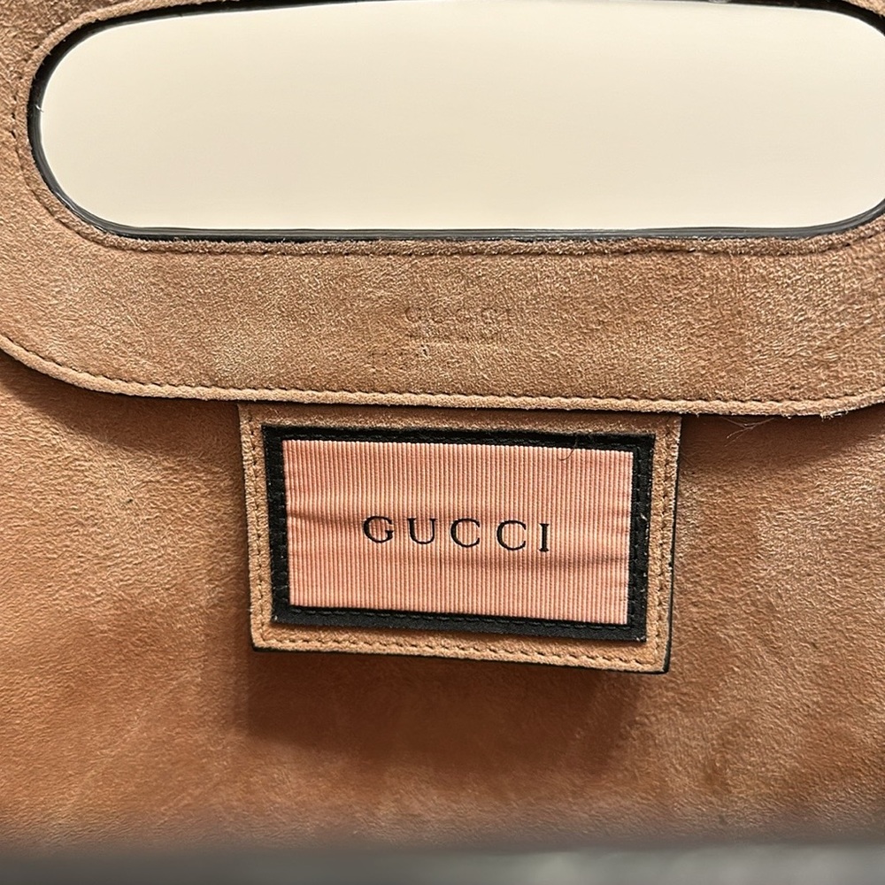 Gucci Ghost βREALβ Leather Tote Bag Black 414476 w/ Box & Dust Bag - Picture 6 of 9